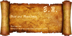 Burzu Maxima névjegykártya